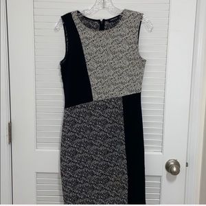 KENNETH COLE - Black, white & Grey Tweed Dress